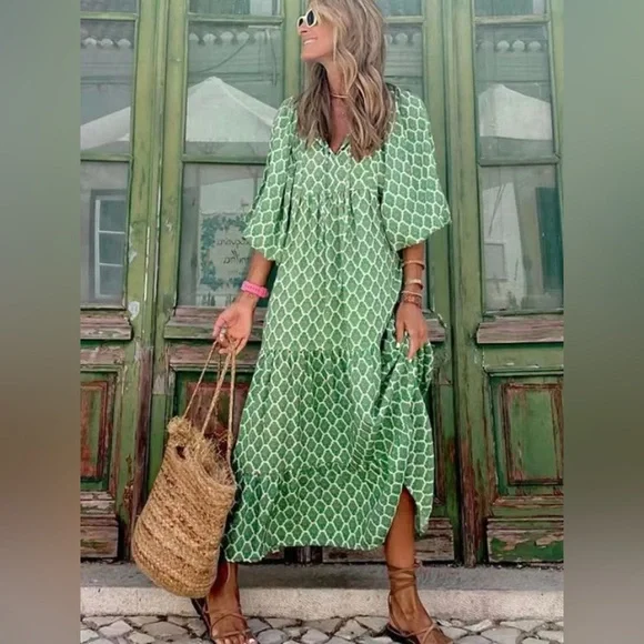 Bohemian purple Maxi Dress - Picture 9 of 11